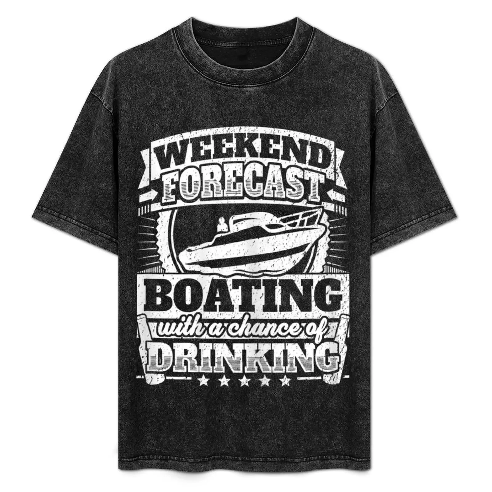 

Weekend Forecast Boating With A Chance Of Drinking T-Shirt vintage anime clothes black t shirts for men