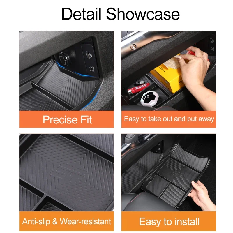 For Jetour Traveller T2 Center Console Lower Storage Box Armrest Box Anti-slip Organizer Tray Interior Accessory 4
