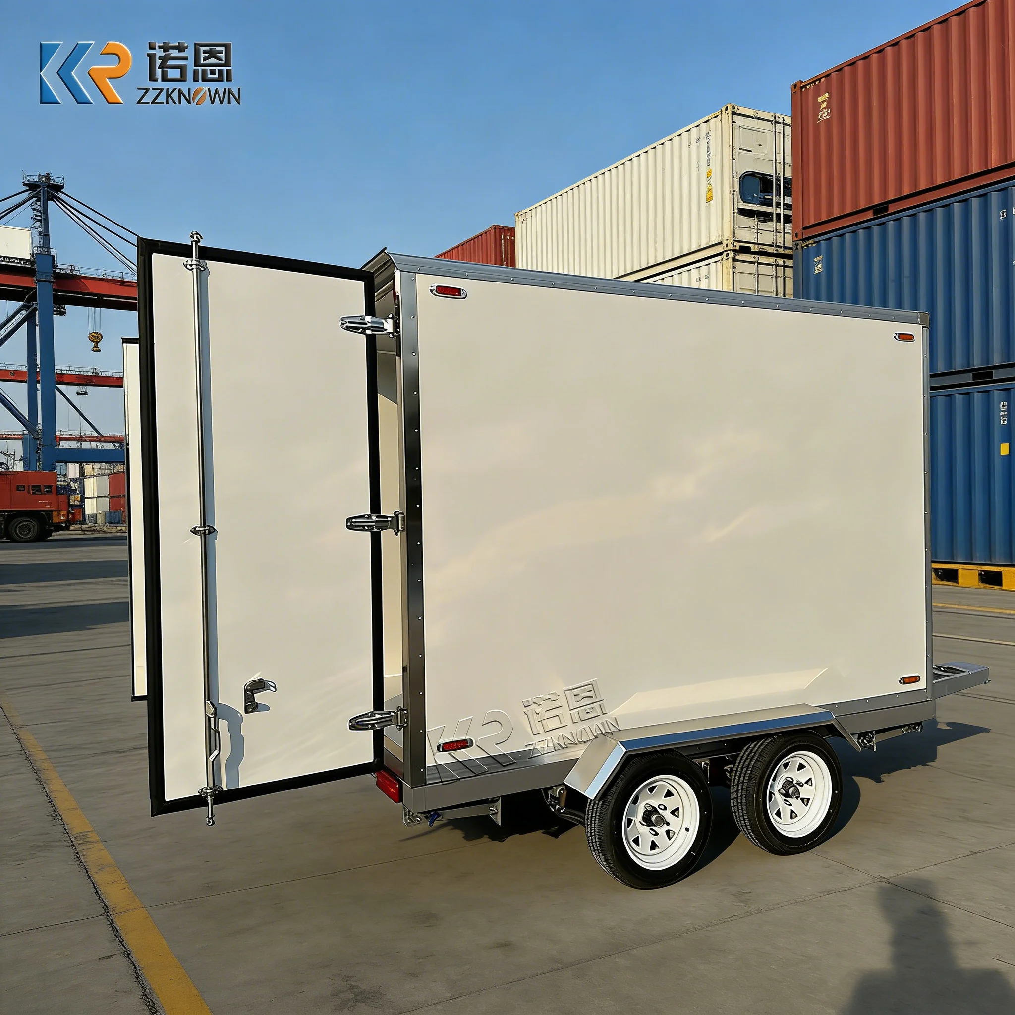 

Мобильный холодильный прицеп напрямую от производителя: прочный, для перевозки продуктов и мероприятий, грузовой и универсальный прицеп