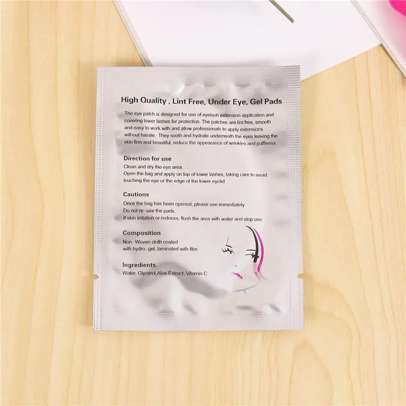 ABIT 50 Pairs Eyelash Extension Under Gel Eye Pads Non-Woven Patches Make-Up