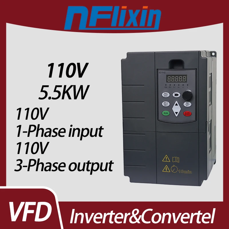 110V 0.4/0.55/0.75/1/1.5/2.2/3/4/5.5/7.5KW VFD Vector Inverter Converter Variable Frequency Drive Spindle Motor Driver !