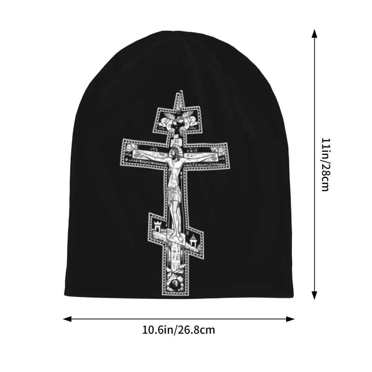 Orthodox Cross Bonnet Hat Fashion Street Skullies Beanies Hats Christ for Men Women Spring Head Wrap Cap