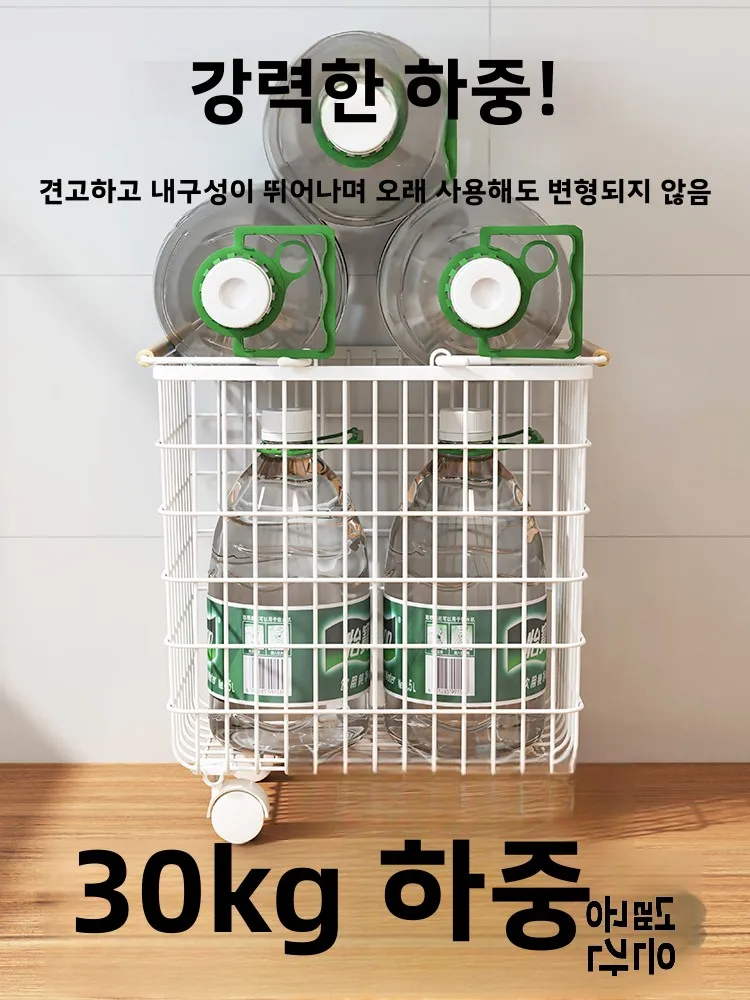 Mobile Bathroom Laundry Basket with Wheels Dirty Clothes Storage Basket Laundry Hamper Temporary Placement Clothes Organizer