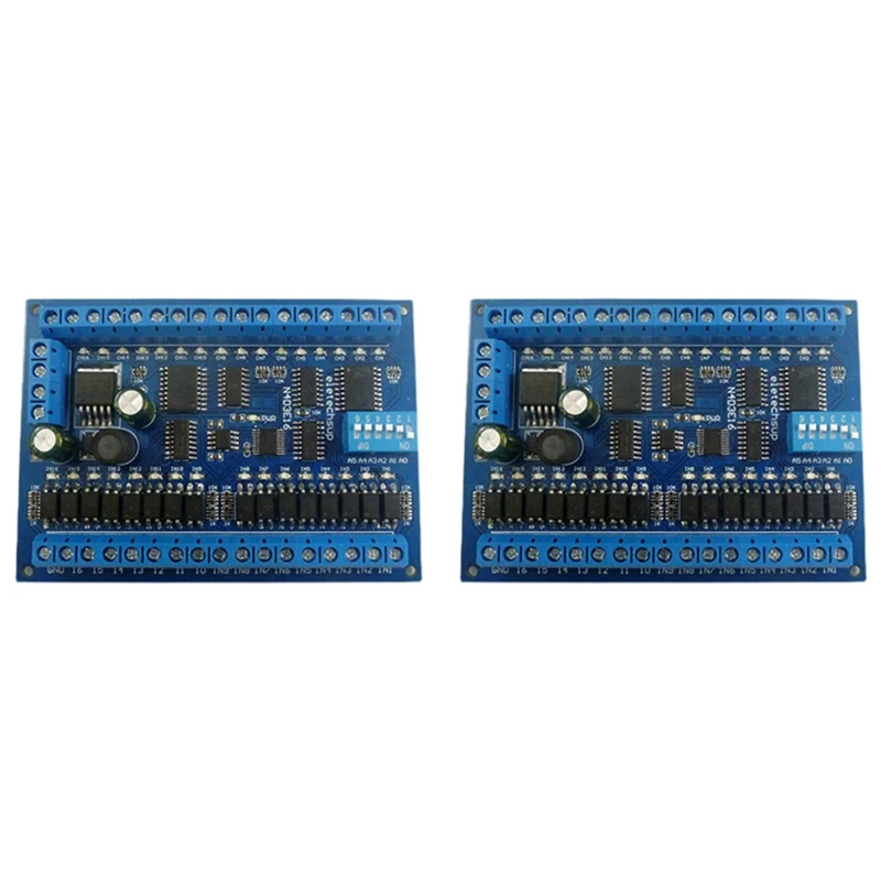 

2X DC 12V 24V 16 вход 16 выход RS485 дистанционный переключатель PLC IO Плата расширения Modbus RTU модуль, только плата