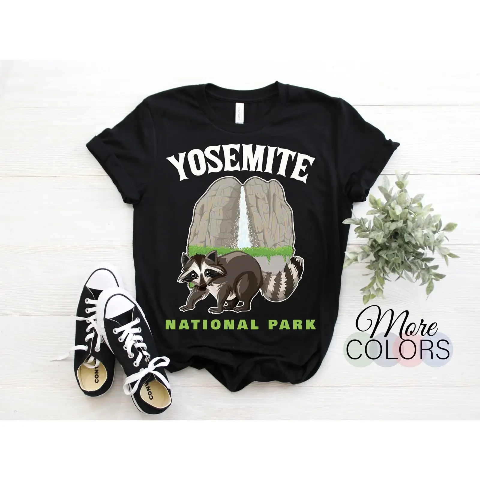 Camiseta con diseño de mapache - Outdoor Camping Yosemite reseña y precio