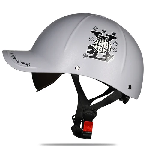 Medio casco retro para motocicleta, scooter Eléctrico unisex, endoscopio invisible ligero, casco de seguridad, tamaño ajustable