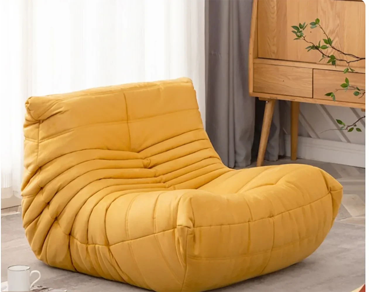 Lazy sofa togo caterpillar sofa light luxury and minimalist internet celebrity creative chair suede freehand space lounge chair