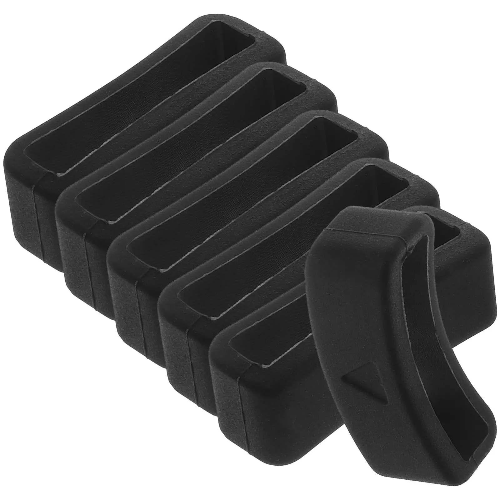 6Pcs Premium Silicone Watch Strap Loop Keeper Retainer Ring for Comfortable Secure Fit