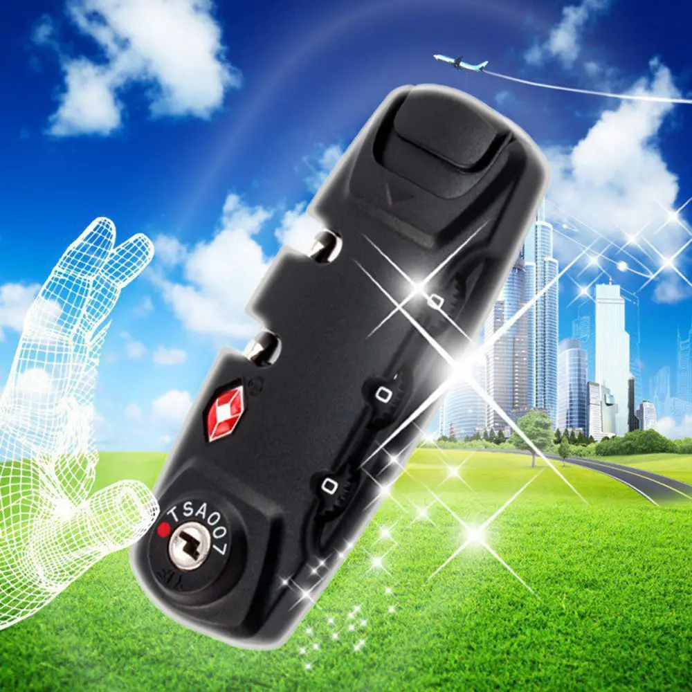 Sturdy Locker Travel Suitcase Padlock Wire Security Lock TSA 3 Digit Password Lock Suitcase Luggage Coded Lock Travel Bag Lock