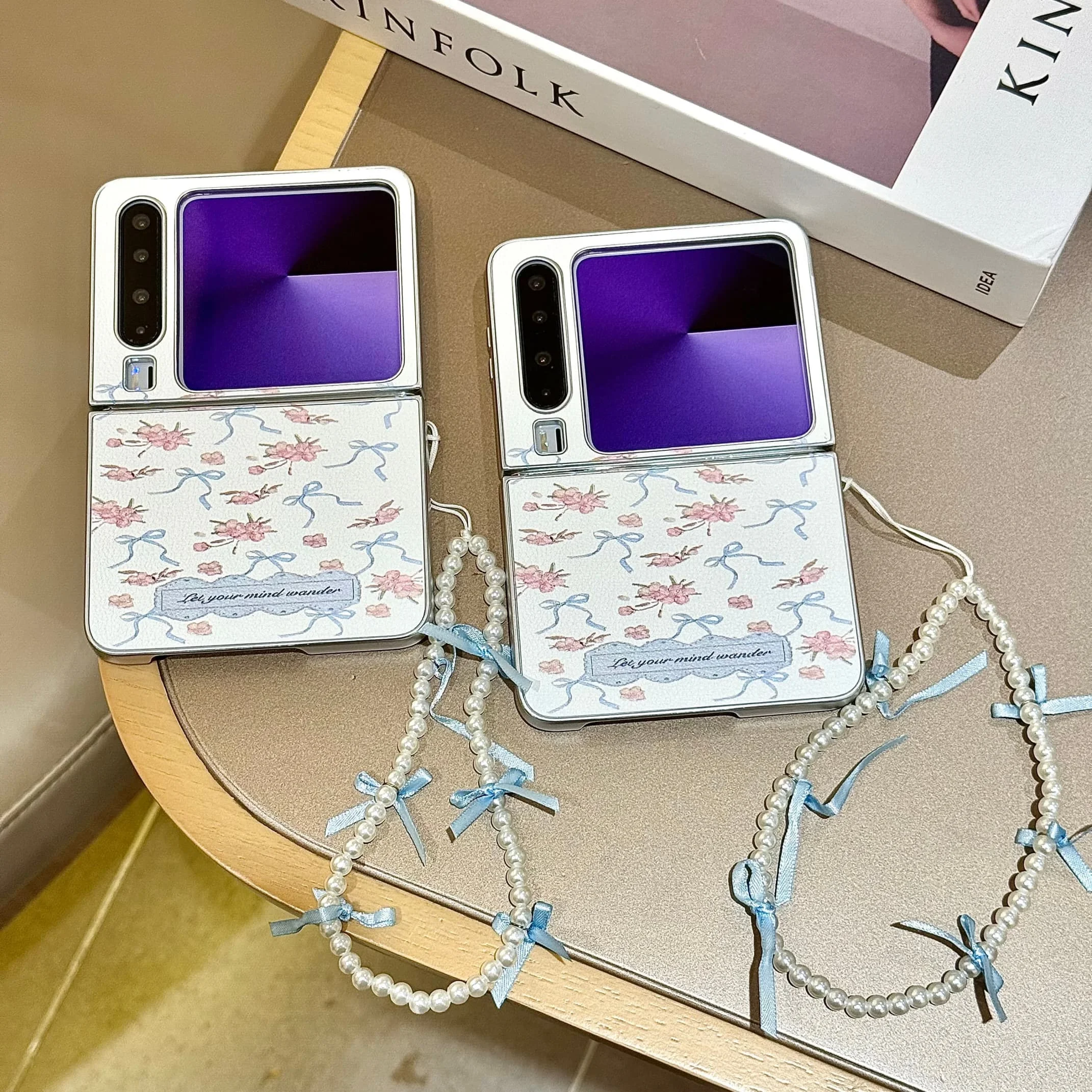 

Back Cover For Huawei Pura X Case Rose Flower Bowknot Wristband Bracelet Chain Pu Leather Hard Pc Shockproof Phone Case