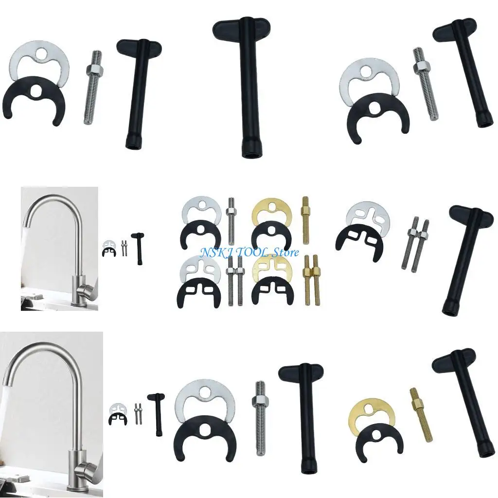 

L8RC AntiLeakage Faucet Gasket with Spanner For Kitchen Bathroom Steel/Copper