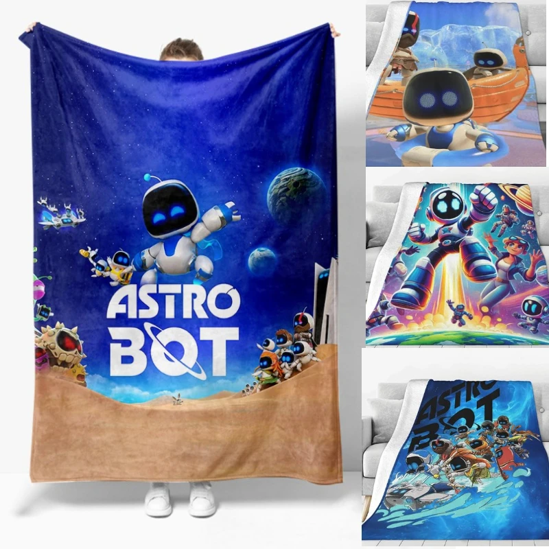 Game Astro Bot Children Microfiber Bath Towel Boy Girl Soft Cartoon  Bathing Beach Spa Bathrobe Blankets