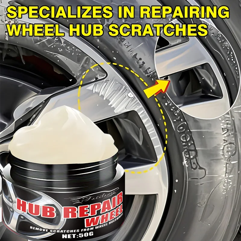 Creme reparador universal avançado do cubo da roda - remove arranhões e desbotar em rodas de alumínio e cromo, removedor de oxidação, ideal