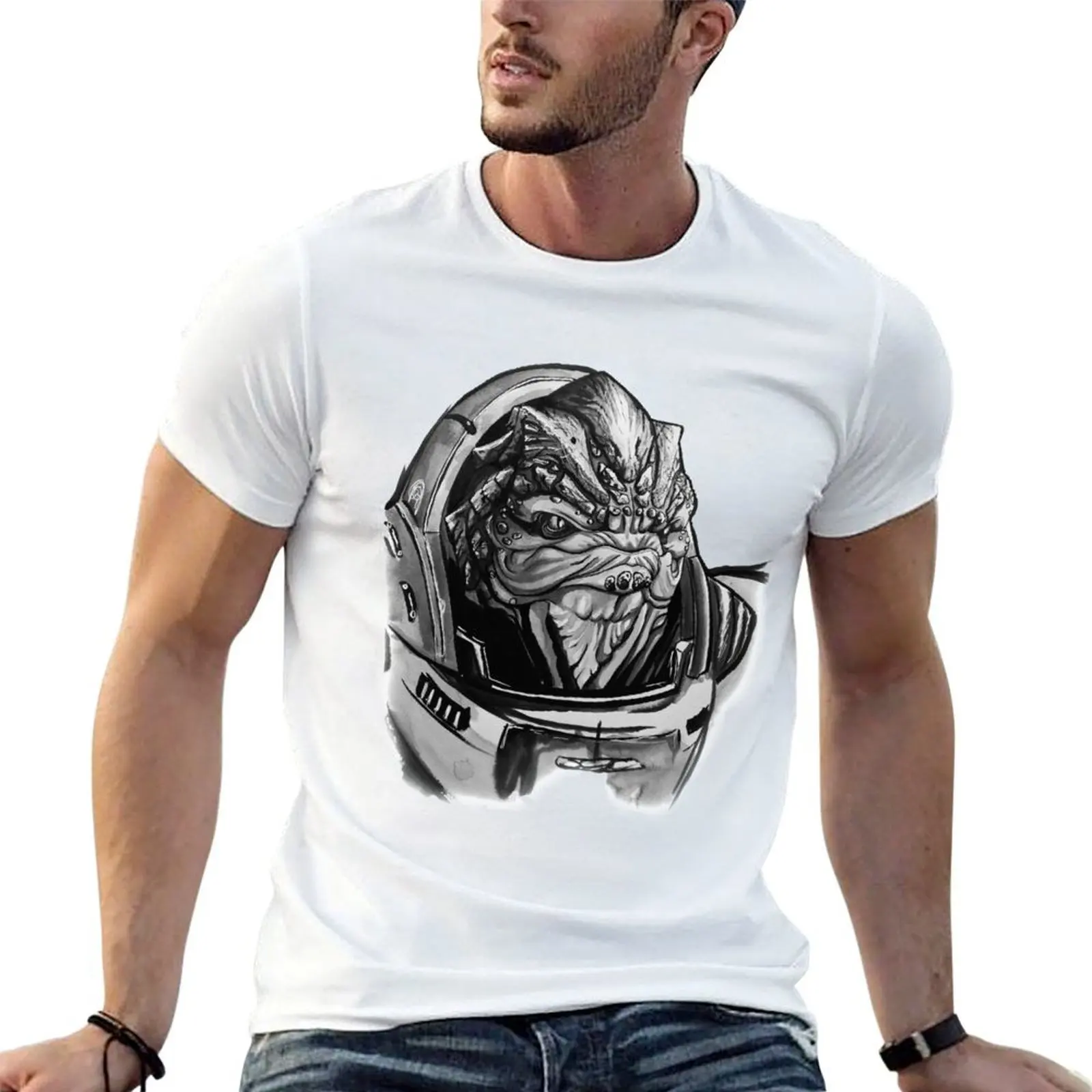 Grunt Mass Effect T-Shirt man clothes oversize t-shirts man vintage t shirt men