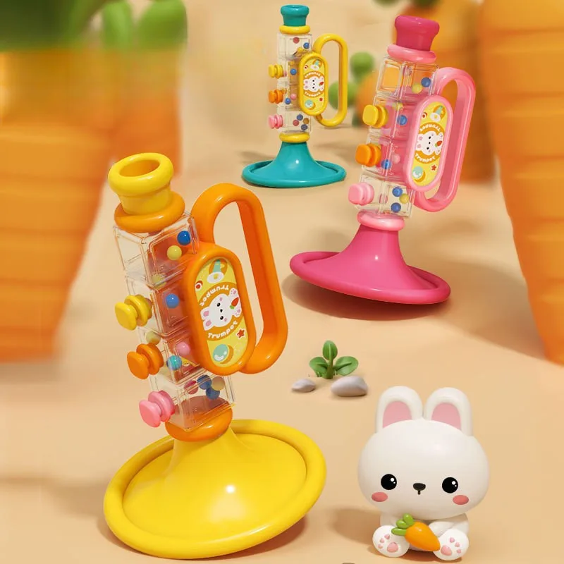

Baby Mini Blowing Trumpet Kids Cartoon Harmonica Toy Infant Whistle Wind Instrument Fun Musical Toy For Toddlers
