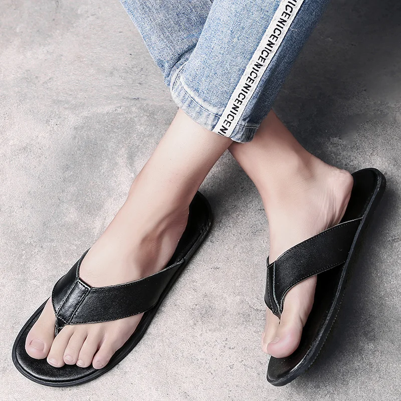 New Sandals Shoes Men Summer Men Flip Flops High Quality Beach Sandals Anti-slip Hombre Casual Shoes Man Slippers