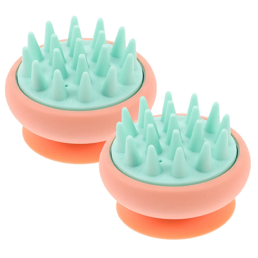 

2Pcs Silicone Scalp Massager Hair Washing Brush Soft Exfoliating Shampoo Shower Tool Deep Cleansing Head Massage Brush for All