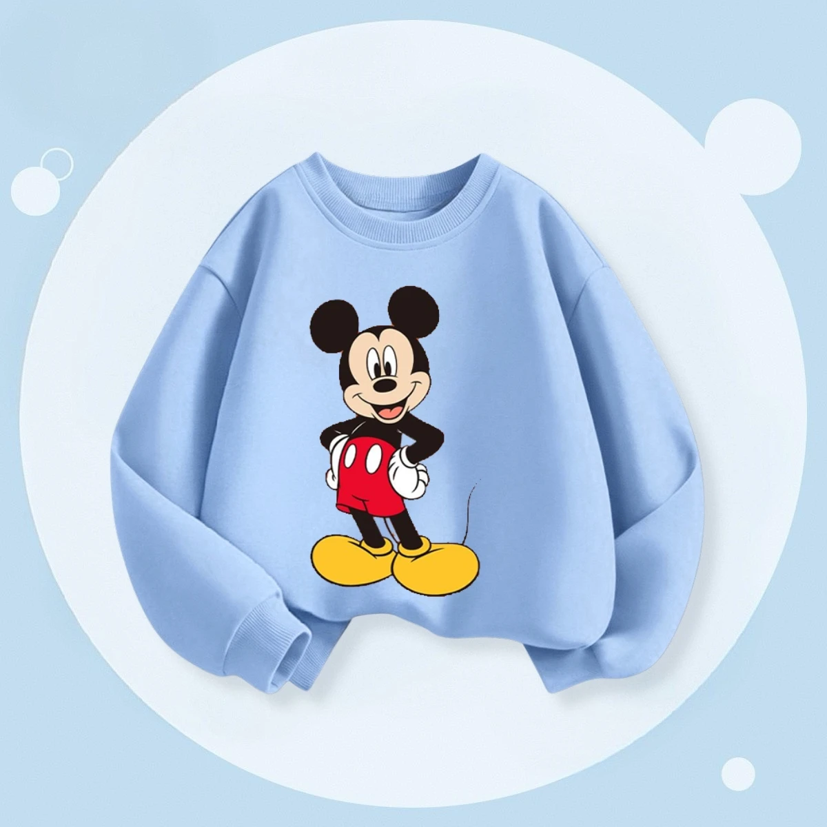Populair merk kinderen tops met lange mouwen cartoon Mickey sweatshirt babyjongenskleding Disney eenvoudige mode kinderhoodie ronde hals