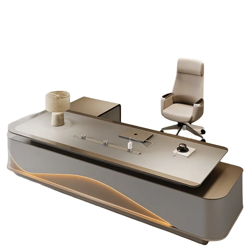 

2025 new model to store boss simple modern president office furniture Guangdong light luxury manager large class supervisor