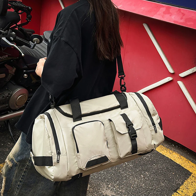 Large Fitness Bag Leisure Sports Yoga Handbag Weekender Carry On Tote with Shoes Pocket Dry Wet Business Travel Shoulder Bags