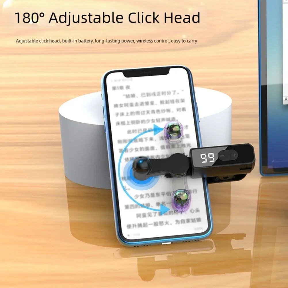 Clicker automatico a clip per telefono cellulare e tablet Clicker per schermo automatico digitale con dito simulato ricaricabile per streaming live