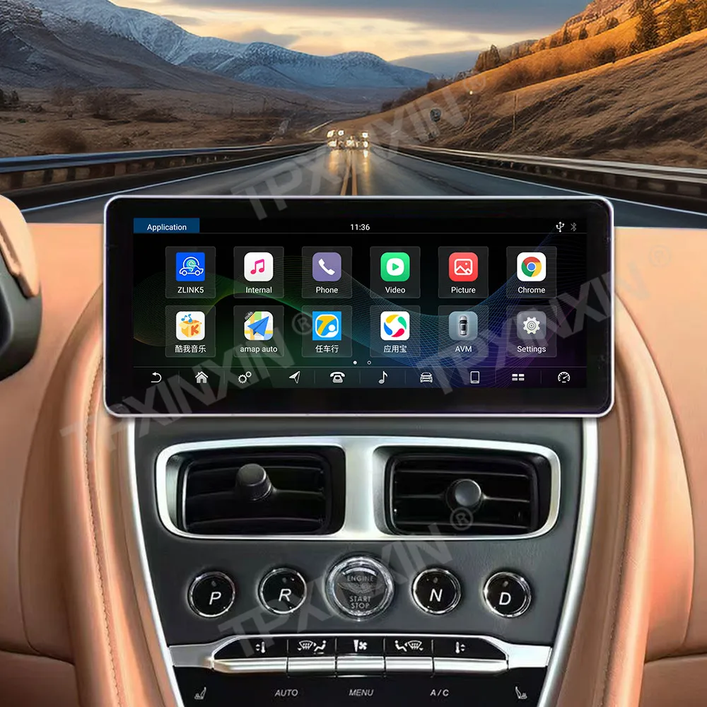 12.3 بوصة أندرويد 14.0 ل أستون مارتن DB11 2018-2022 سيارة السيارات carplay الوسائط المتعددة راديو كبير HD نظام تحديد المواقع والملاحة اللمس رئيس وحدة