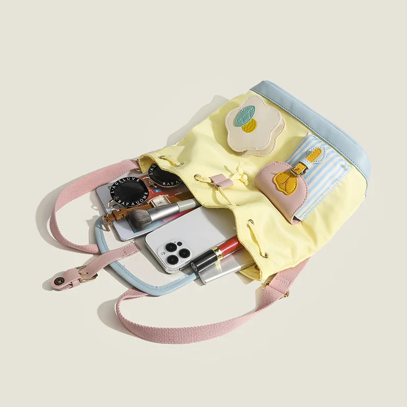 Mini backpack, new travel bag, mini backpack, cute dopamine backpack for college students