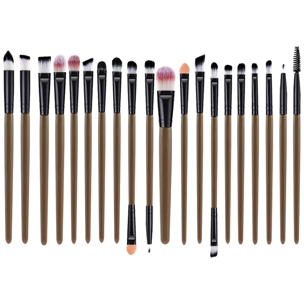 

20Pcs Eyebrow Eyeshadow Brush Set Portable Plastic Handle Nylon Bristles Eyeliner Eyelash Eye Makeup Kit for Beginners