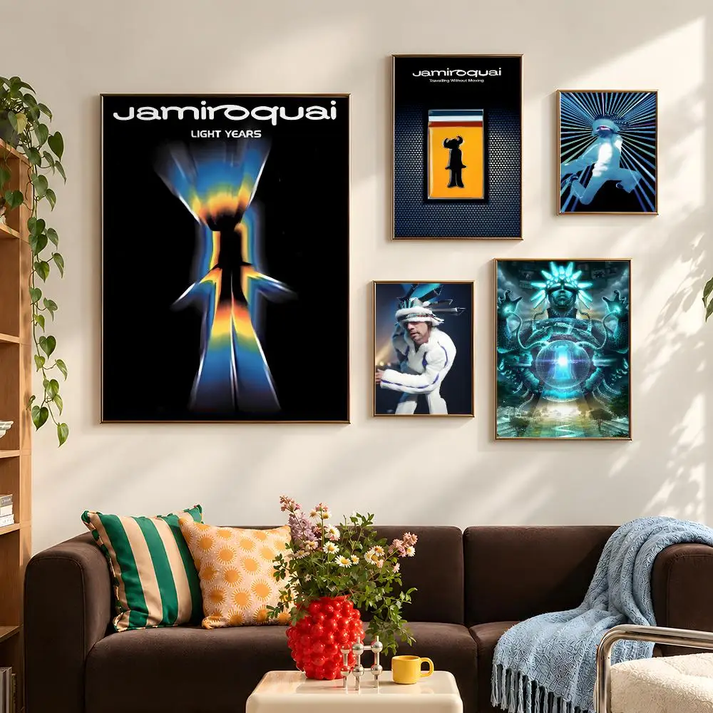 Band Jamiroquai Virtual Insanity Funk Poster Self Adhesive PP Wall Art HD Gaming Room Bedroom Living Room Decor Apartment Gift