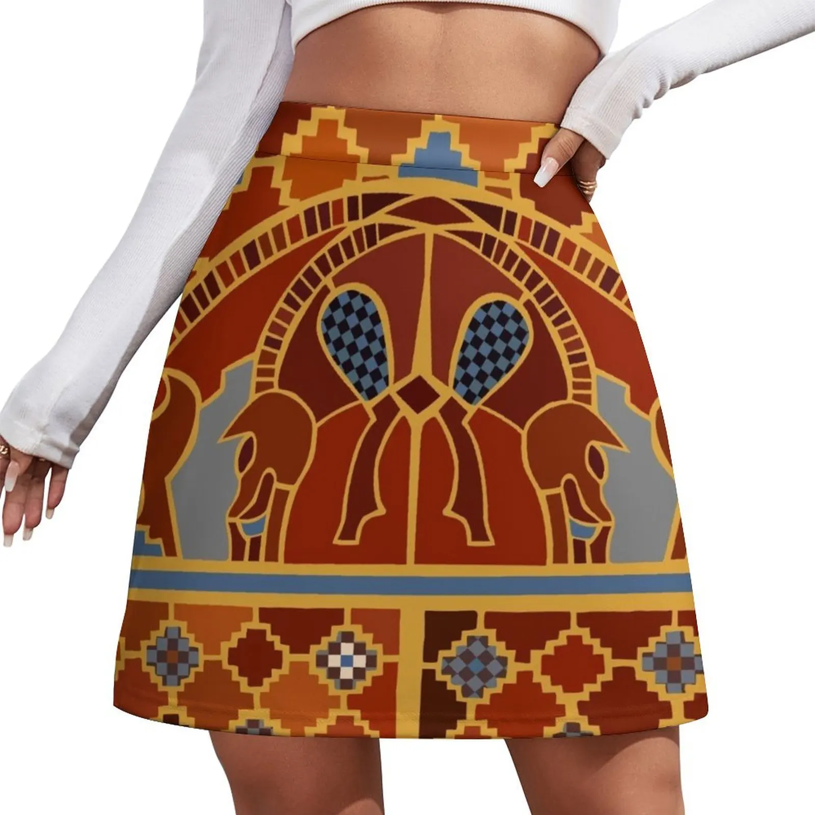 Imagining Sutton Hoo: The Boars Mini Skirt Skirt shorts Women's summer skirts sexy skirt Mini
