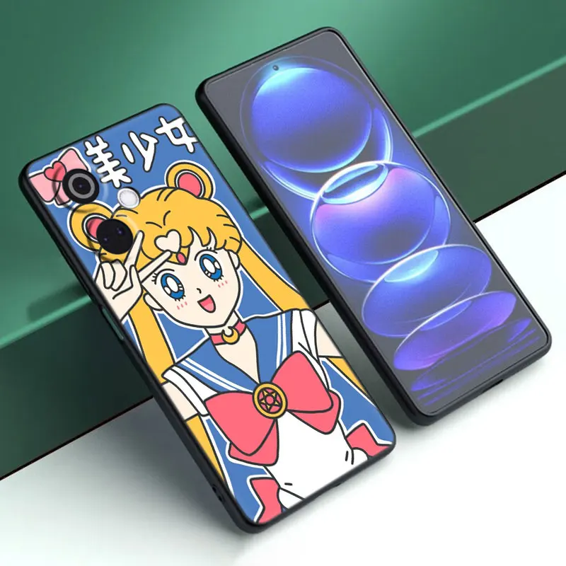 جراب هاتف أسود بحار أنيمي مون ، غطاء كرتون ، مناسب لـ OnePlus Nord CE3 Lite 3 ، 12 ، 11 ، 2T ، N30 ، CE2 ، N300 ، N200 ، 10 ، 9RT ، ACE ، 2V برو ، 5G