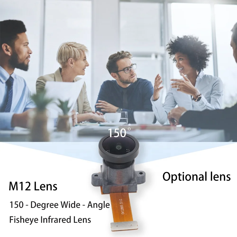 High Speed OV12895 Color CMOS 12 Megapixel 60fps Sensor 150 Degree Wide Angle Fisheye Lens AR VR Drones Mipi FF 4K Camera module
