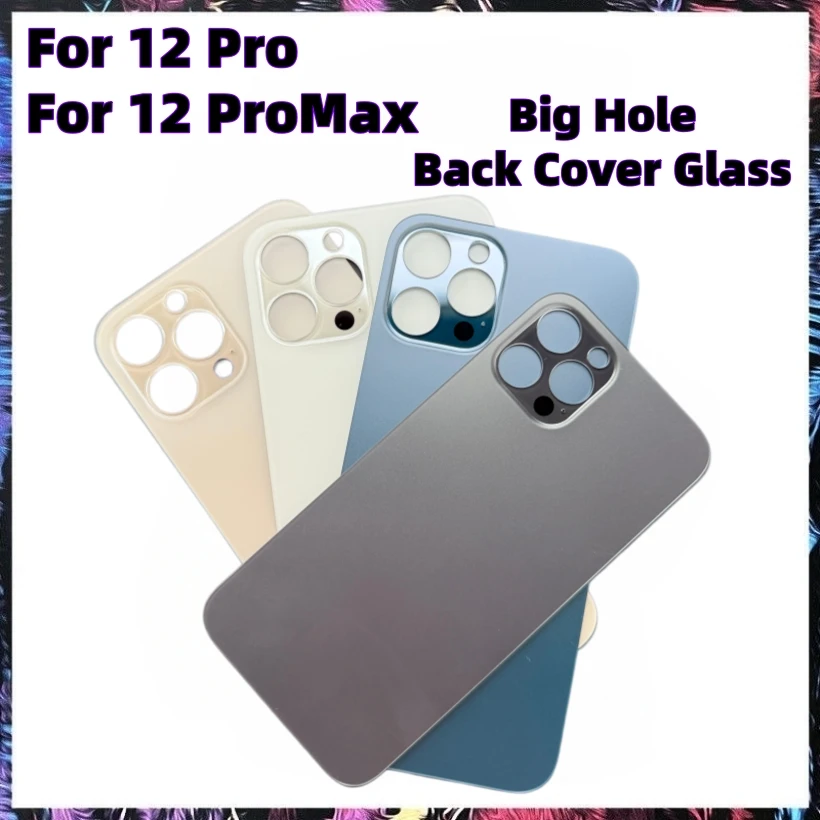 1PCS Unibody an 2in1 Rear Glass Apply to For iPhone 12 Pro MAX 12PRO Back Cover Door Replacing Repair Solid Color Housing Glass