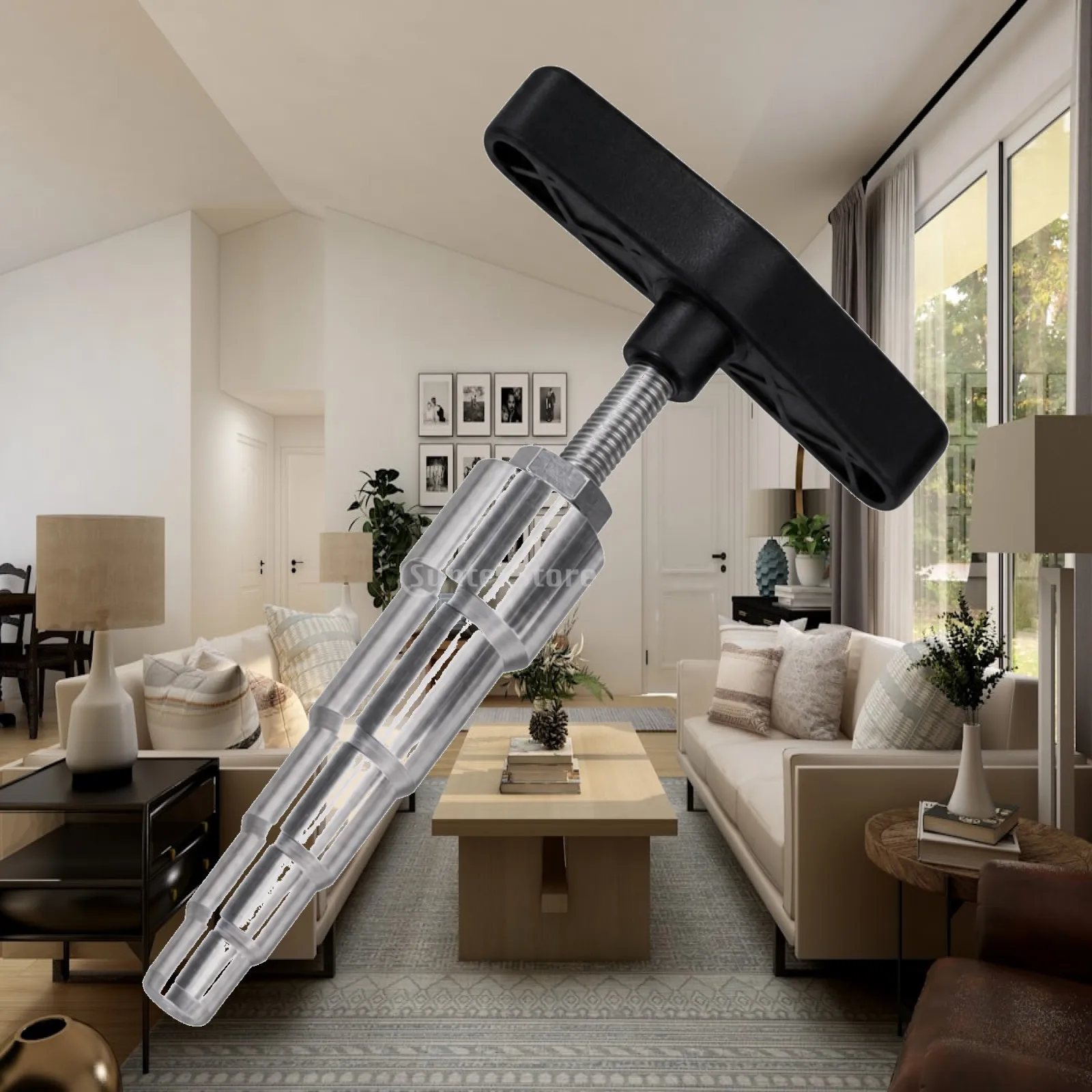 Manual Pipe Expander Screw-Driven Pipe Expander with T-Handle Heavy Duty Sturdy for Plumbers, Plumbing Repairs