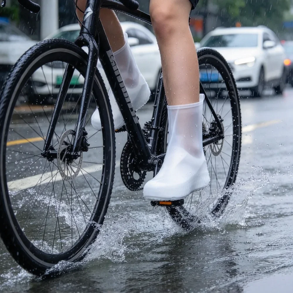 Cycling Waterproof Shoe Covers Rain Boot Elastic Non Slip Overshoes Bike Bicycle Outdoor Reusable Portable for Men Women