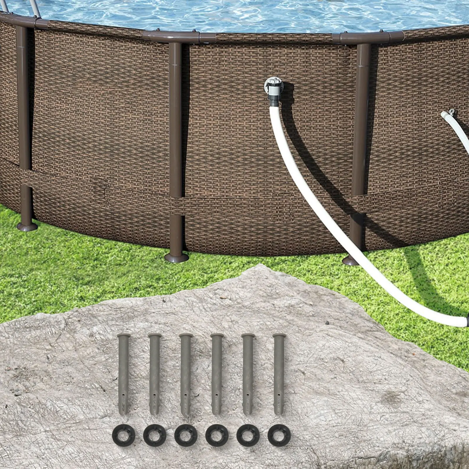 For Power Steel Pools Gasket Set Pool Maintenance 6 Piece Set Essential Pool Maintenance Kit Versatile Compatibility