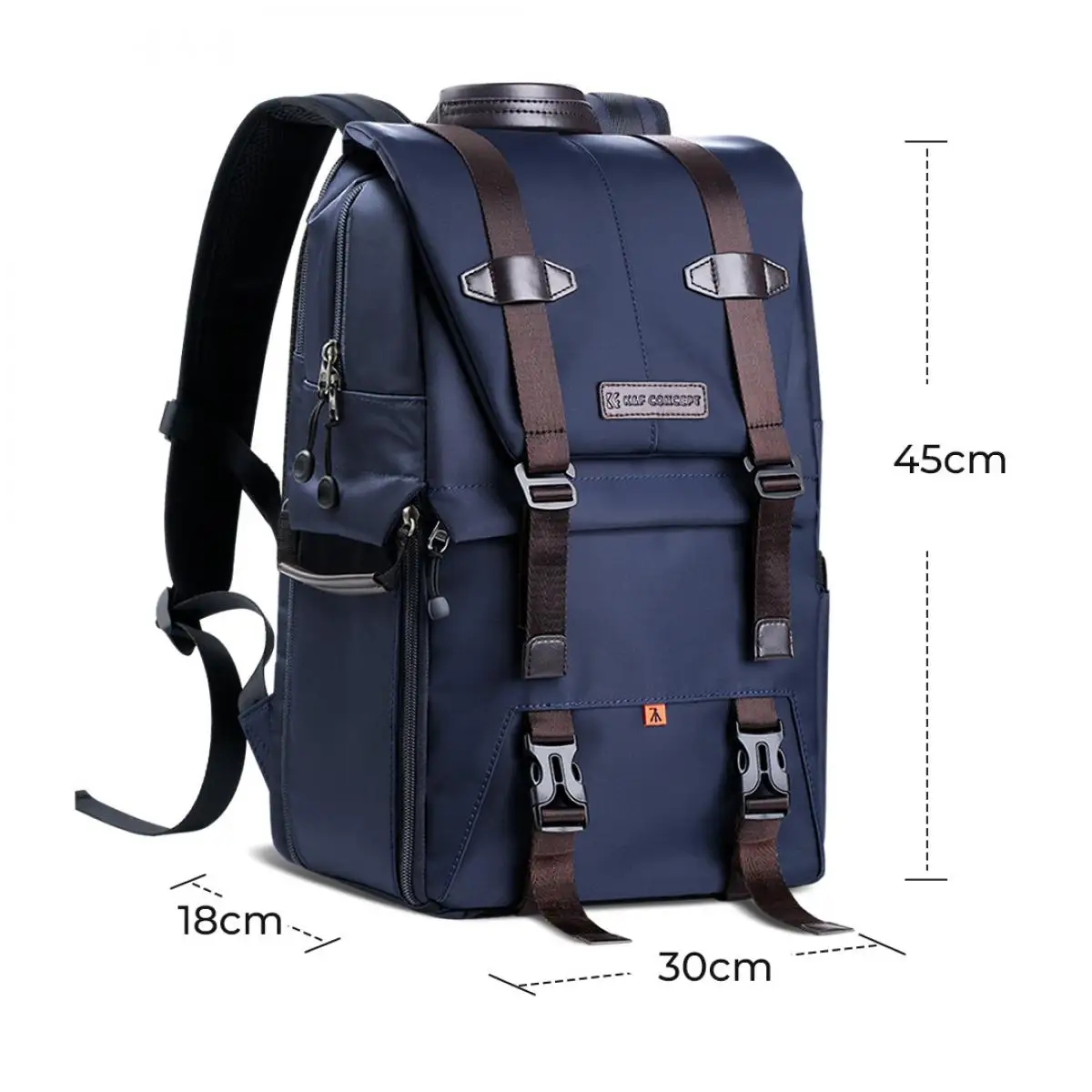 K & F Concept 20L tas ransel kamera antiair, tas fotografi untuk kamera DSLR 15.6 inci Laptop Tripod luar ruangan Pria Wanita