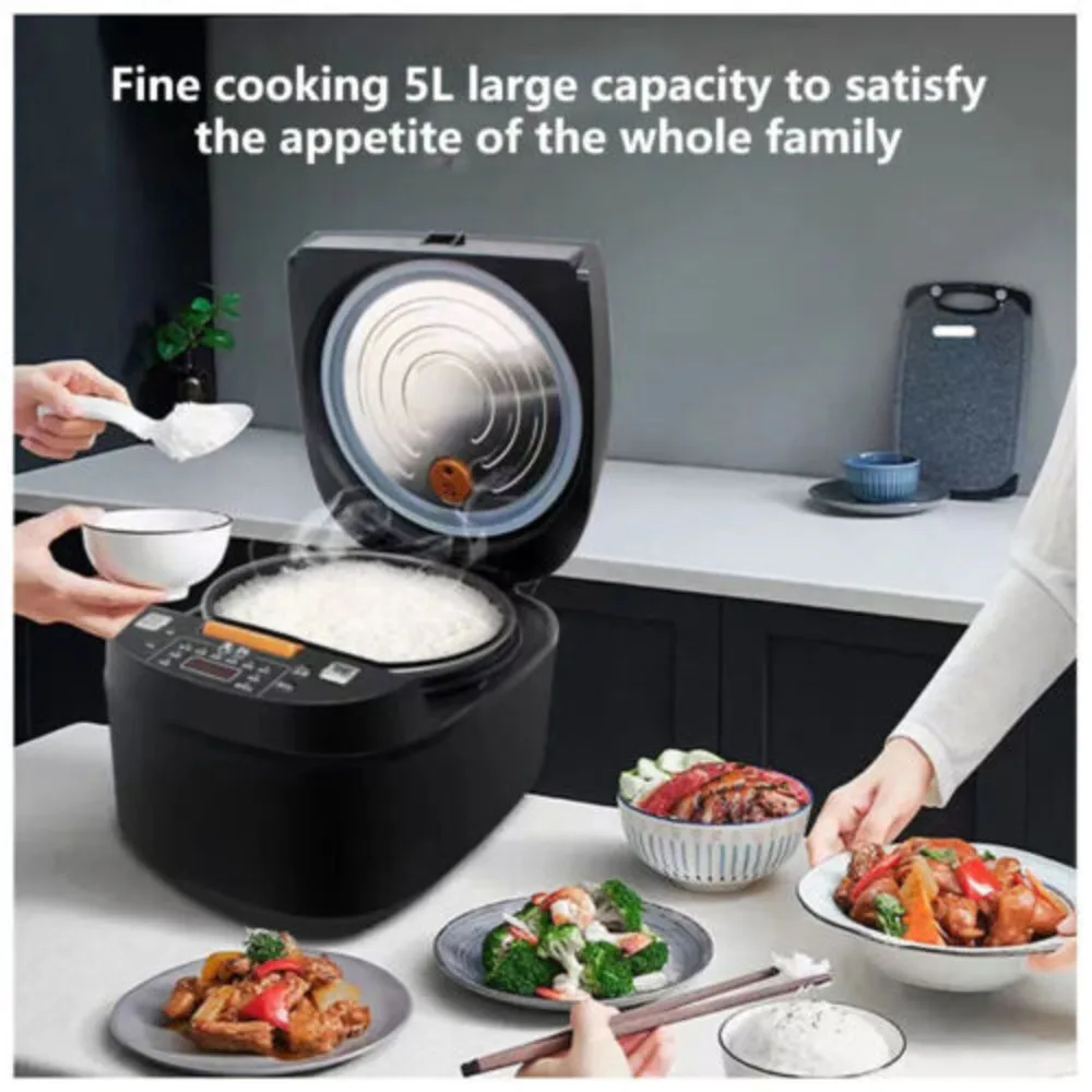 Multi-functional 5L Rice Cooker Non-Stick Appointment Timing Heating High-fire