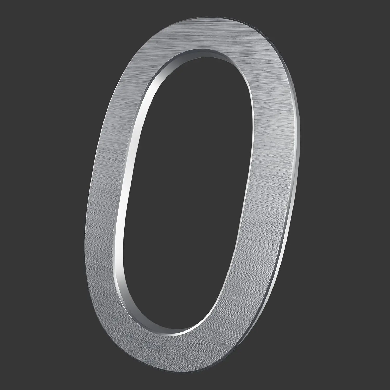 1PC Silver Number Modern House Numbers Floating Home Address Number of Outside/Polished Brushed Finish