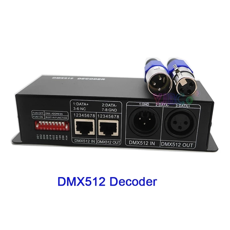 3 Kanaals DMX512 Decoder Dc 12V-24V Rgb Led Controller Project Console Voor 5050 3528 Led Strip lamp Tape Stage Licht