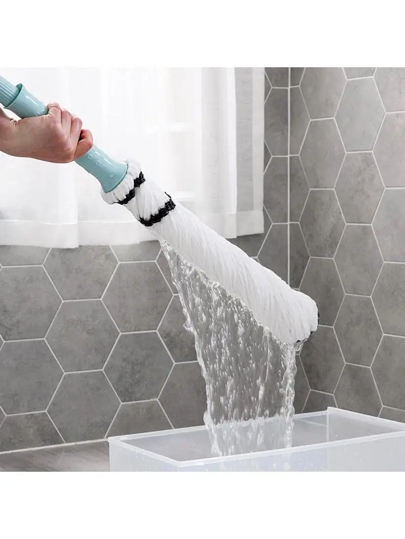 Knijp Dweilwinkel Voor Wasvloer Luie Keuken Wring Spin Home Help Zelfnatte Handvrije Glazenwasser Rond