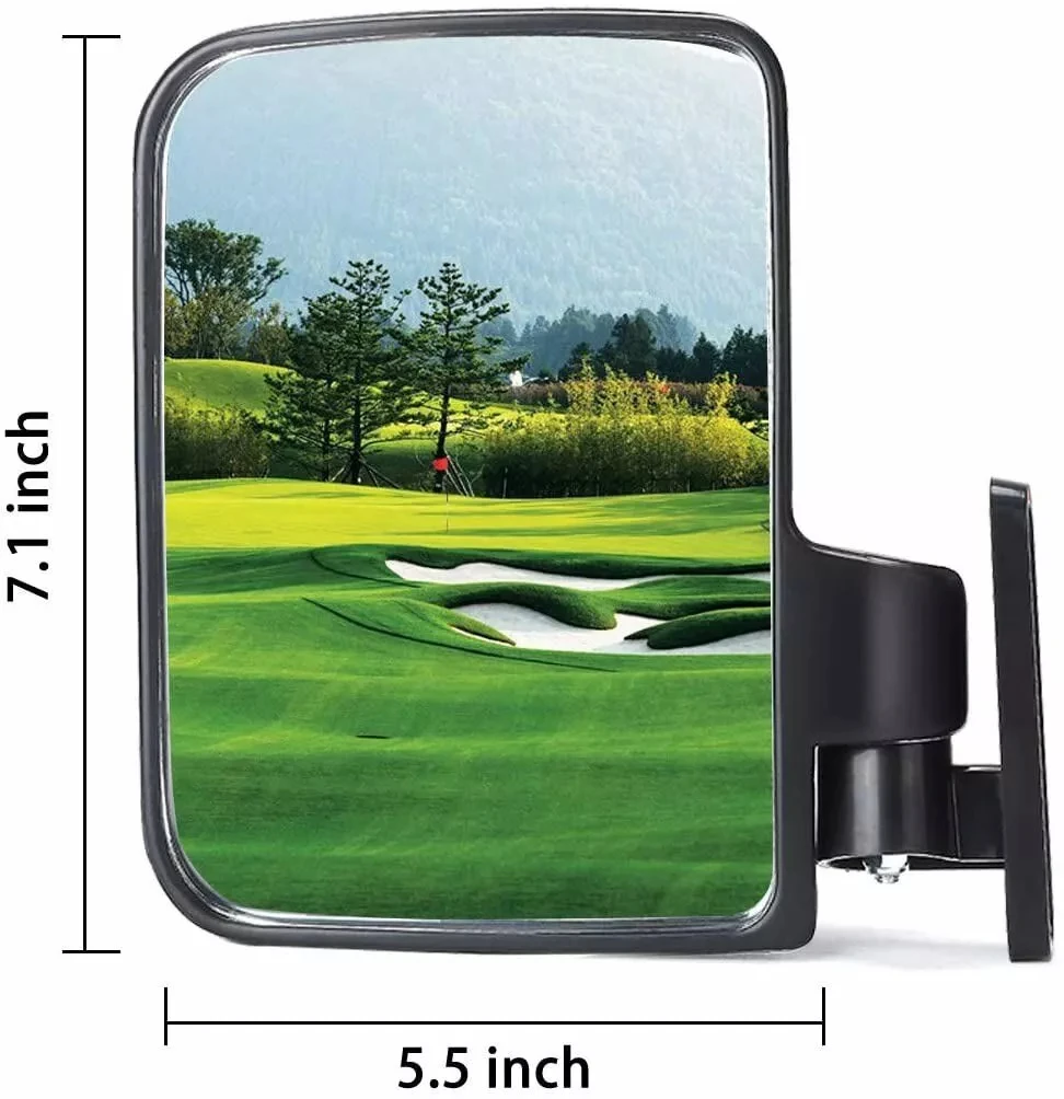 Golf Cart Accessories, (2 PCS) 2 Pack Side Mirrors Rear View Mirrors for Yamaha Club Car EZGO Cushman Golf Carts