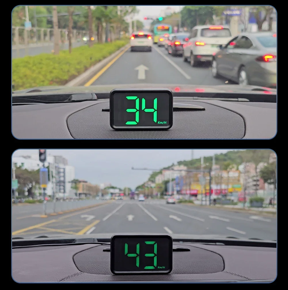 X1 GPS-Auto-Head-Up-Display für HUD, Kilometerstandsanzeige in KMH, weißes/grünes Licht, Geschwindigkeitsmesser für alle Fahrzeuge, Auto-Elektronikzubehör. – Detail 10