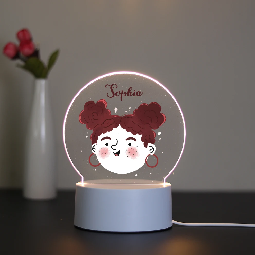 

1 customized LED light panel Cartoon portrait 3D Visual Design for Home Bedroom Home Christmas New Year Birthday Gift