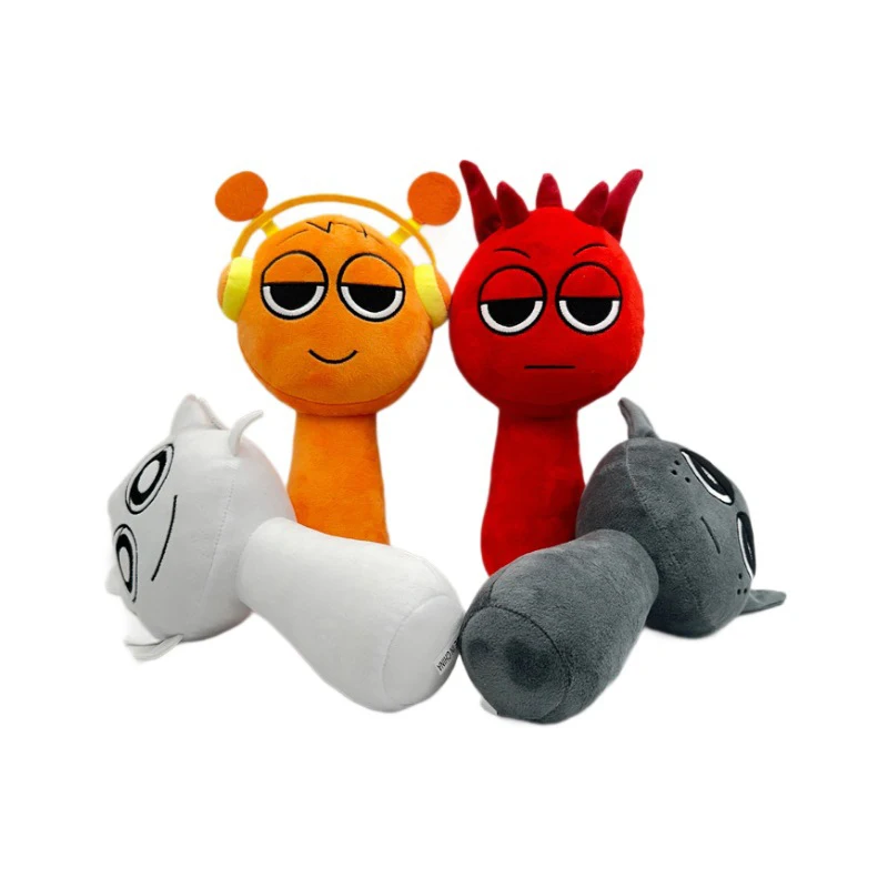 Oreiller en peluche de dessin animé pour enfants, jouets en peluche Sprunki, chanteurs de beurre, jeu Oren Wenda, Incredibox, cadeaux d'anniversaire et de Noël