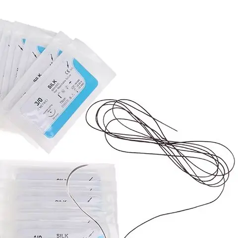 

12PCS Dental Sutures Veterinary Practice Suture Kit With Thread Surgical Simulation Material Surgeon Suture Needle Stitches