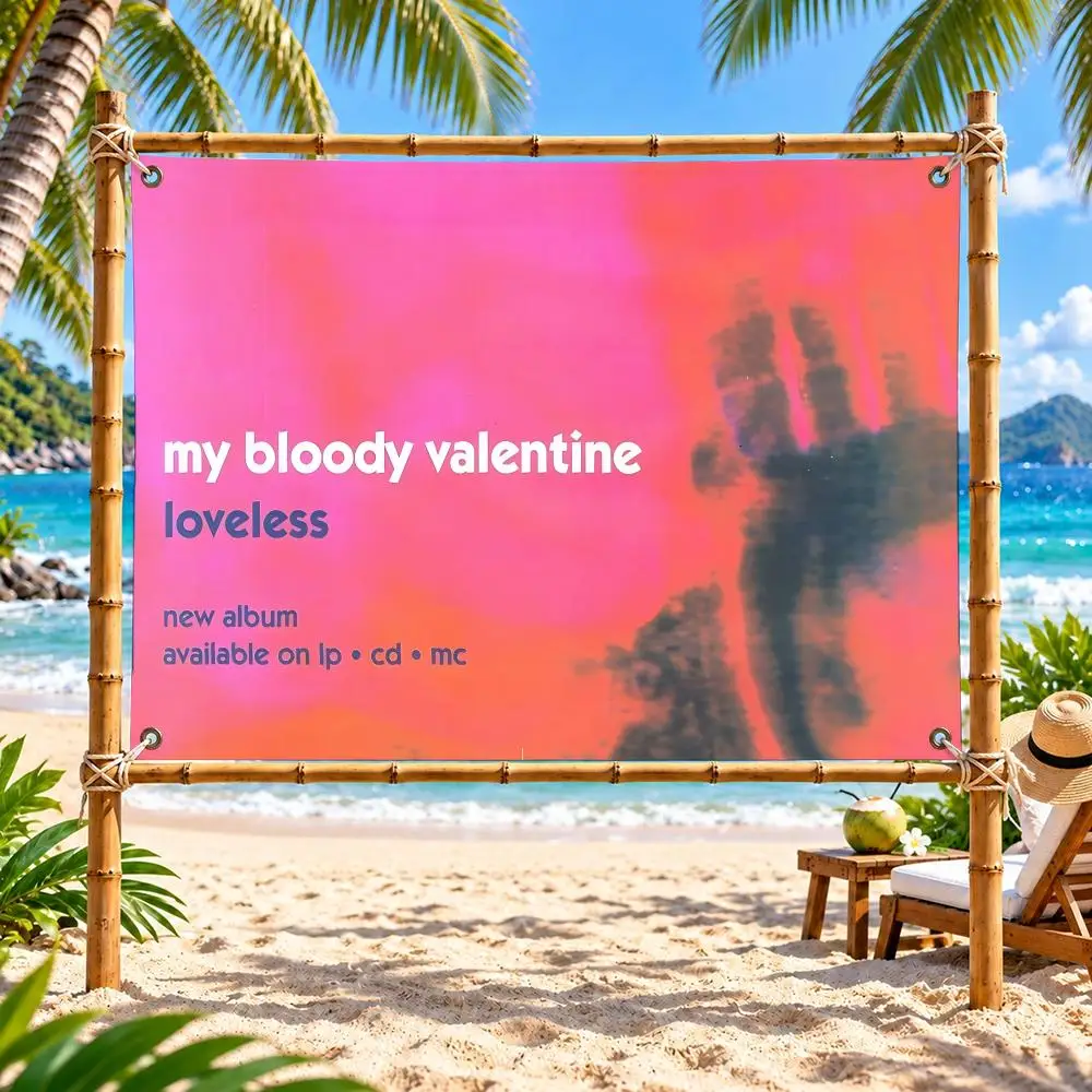 My Bloody Valentine Rock Flags Outdoor Decor Flaga Decorative Home Objects Barber Shop Decoration Garage Hang