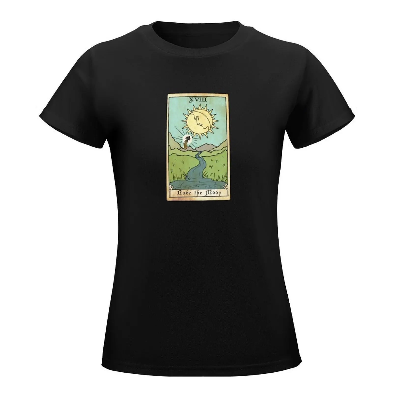 Tarot Card Nuke The Moon T-Shirt tops cute tops summer top summer clothes korean Women's clothes