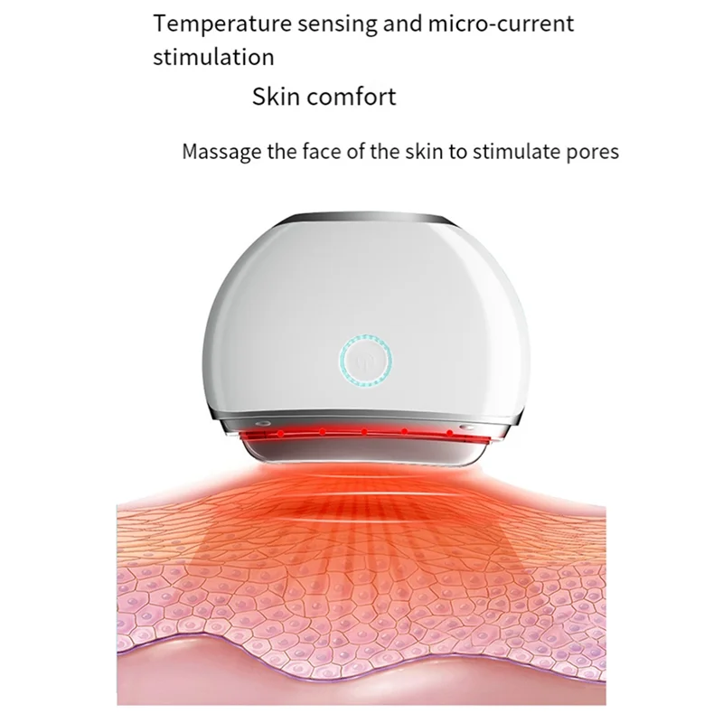 Masseur facial électrique avec 3 niveaux de chauffage et anti-âge, lifting du cou et du visage-A77G