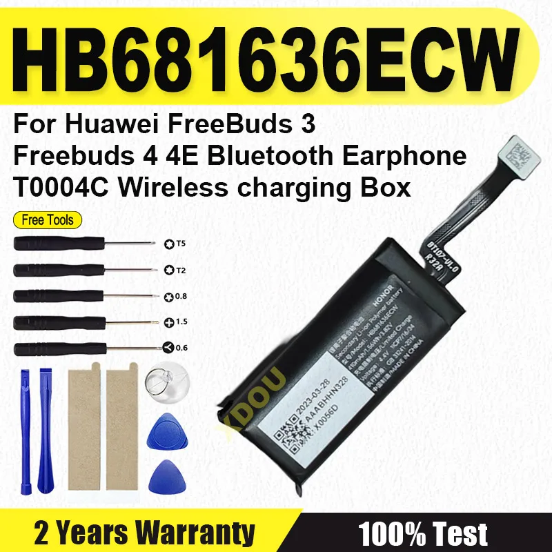 

Высокое качество HB681636ECW новый аккумулятор для Huawei FreeBuds 3 Freebuds 4 4E Bluetooth наушники T0004C беспроводное зарядное устройство 410 мАч